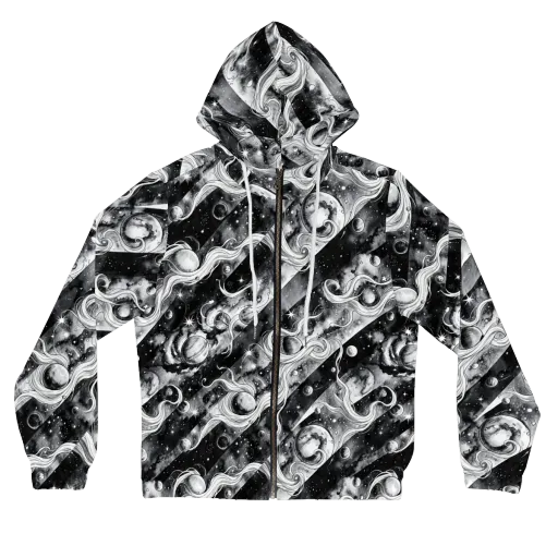 Starlit Sash on a Women's Full-Zip Hoodie