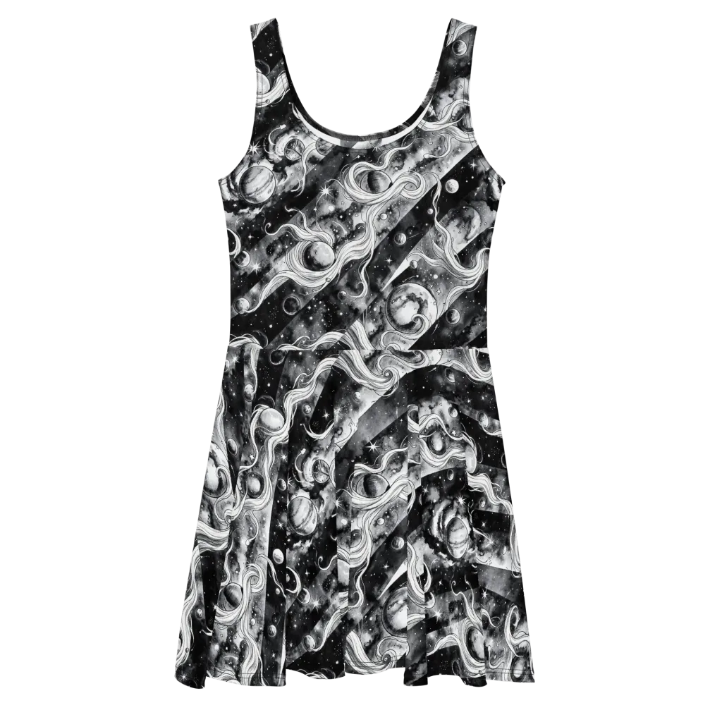 Starlit Sash on Skater Dress — Front
