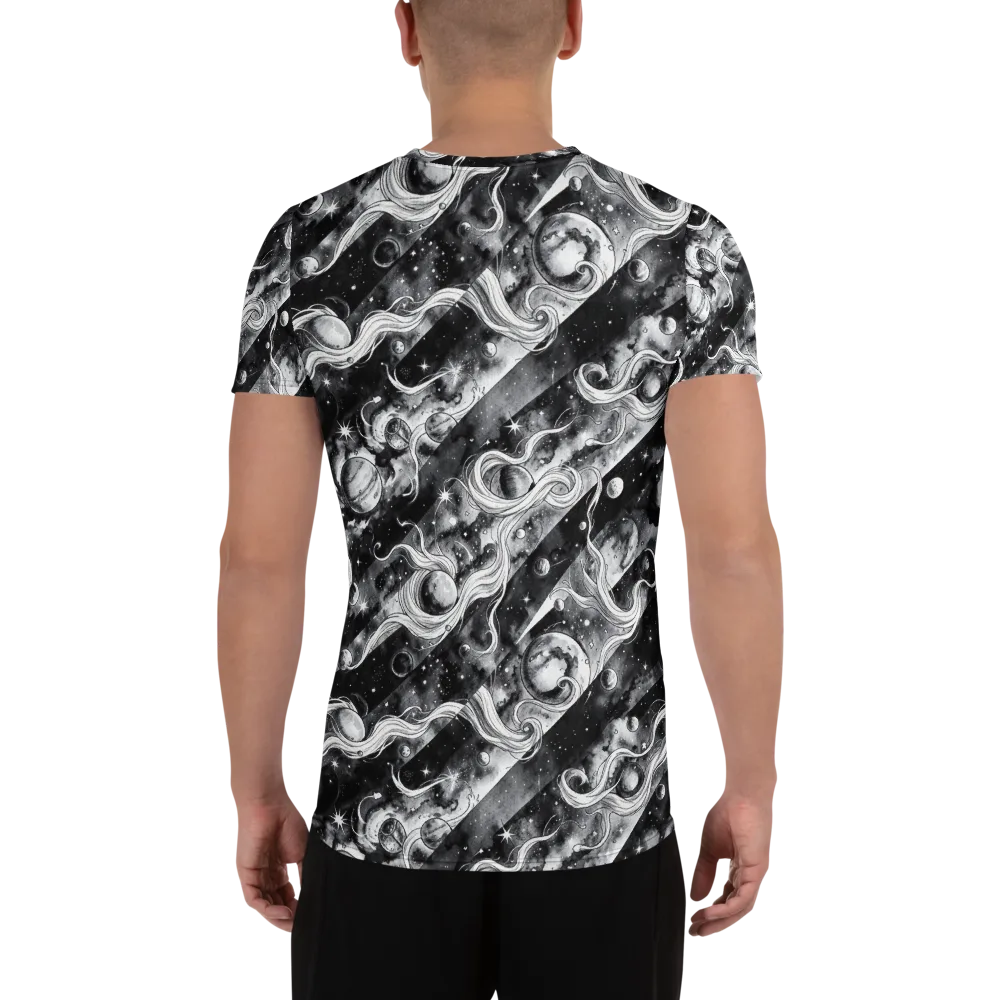 Starlit Sash on Men's Athletic T-Shirt — Back