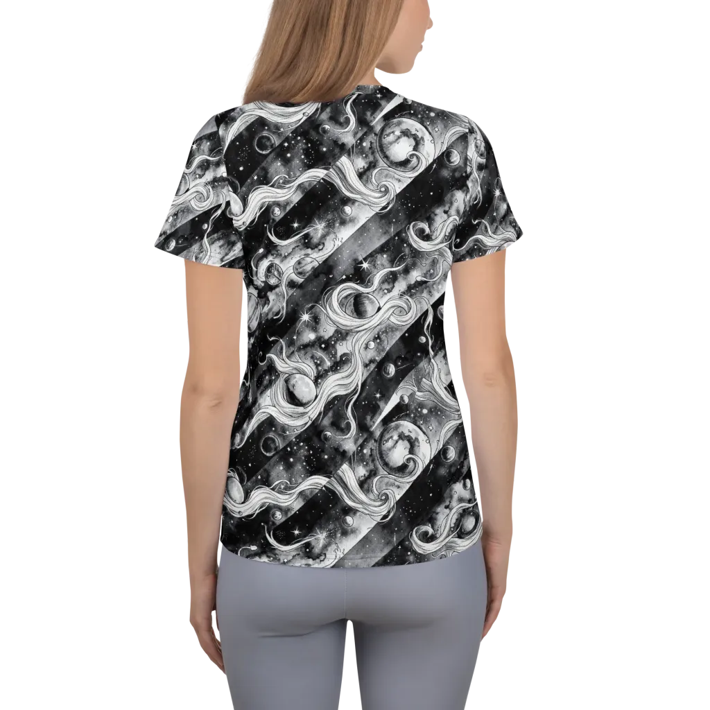 Starlit Sash on Women's Athletic T-Shirt — Back
