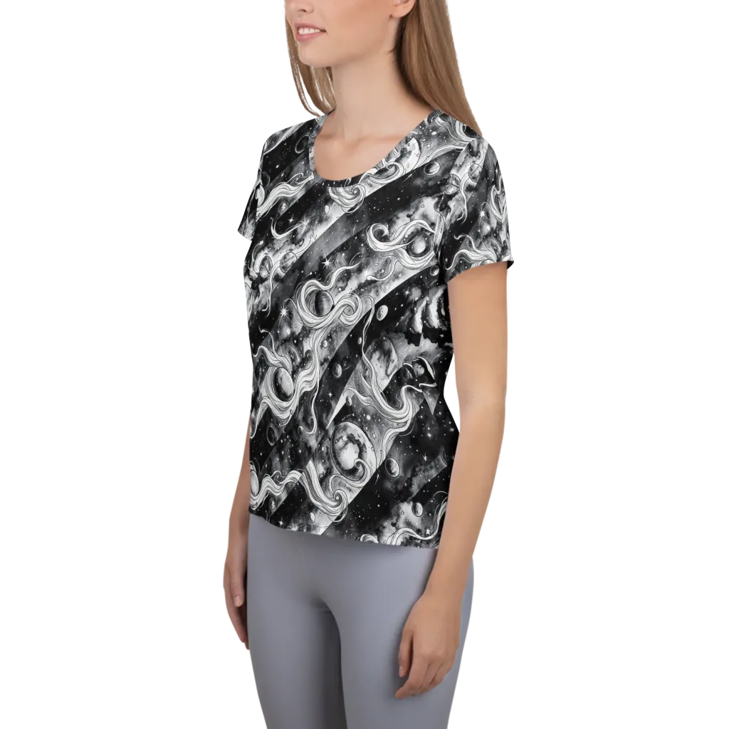 Starlit Sash on Women's Athletic T-Shirt — Left