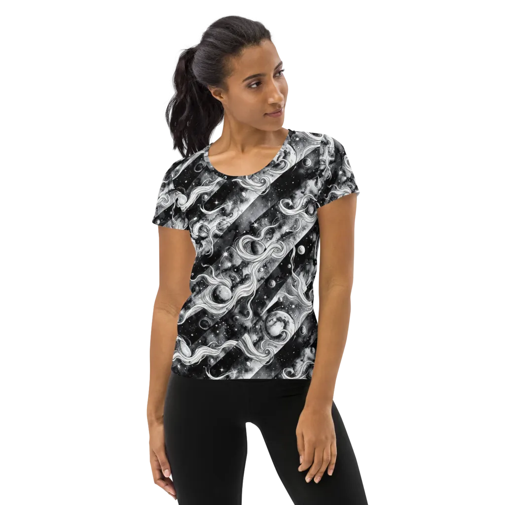 Starlit Sash on Women's Athletic T-Shirt — Front