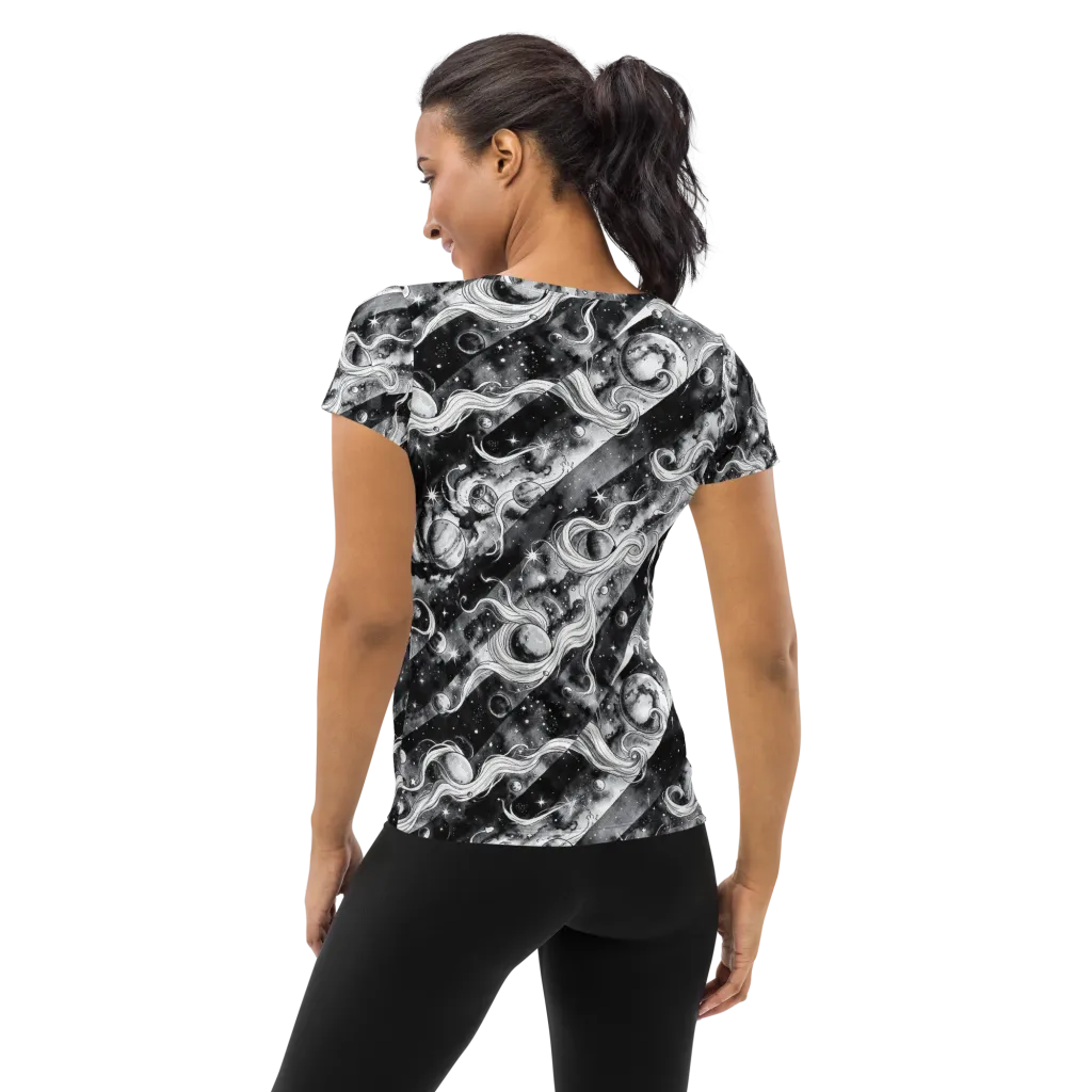 Starlit Sash on Women's Athletic T-Shirt — Back