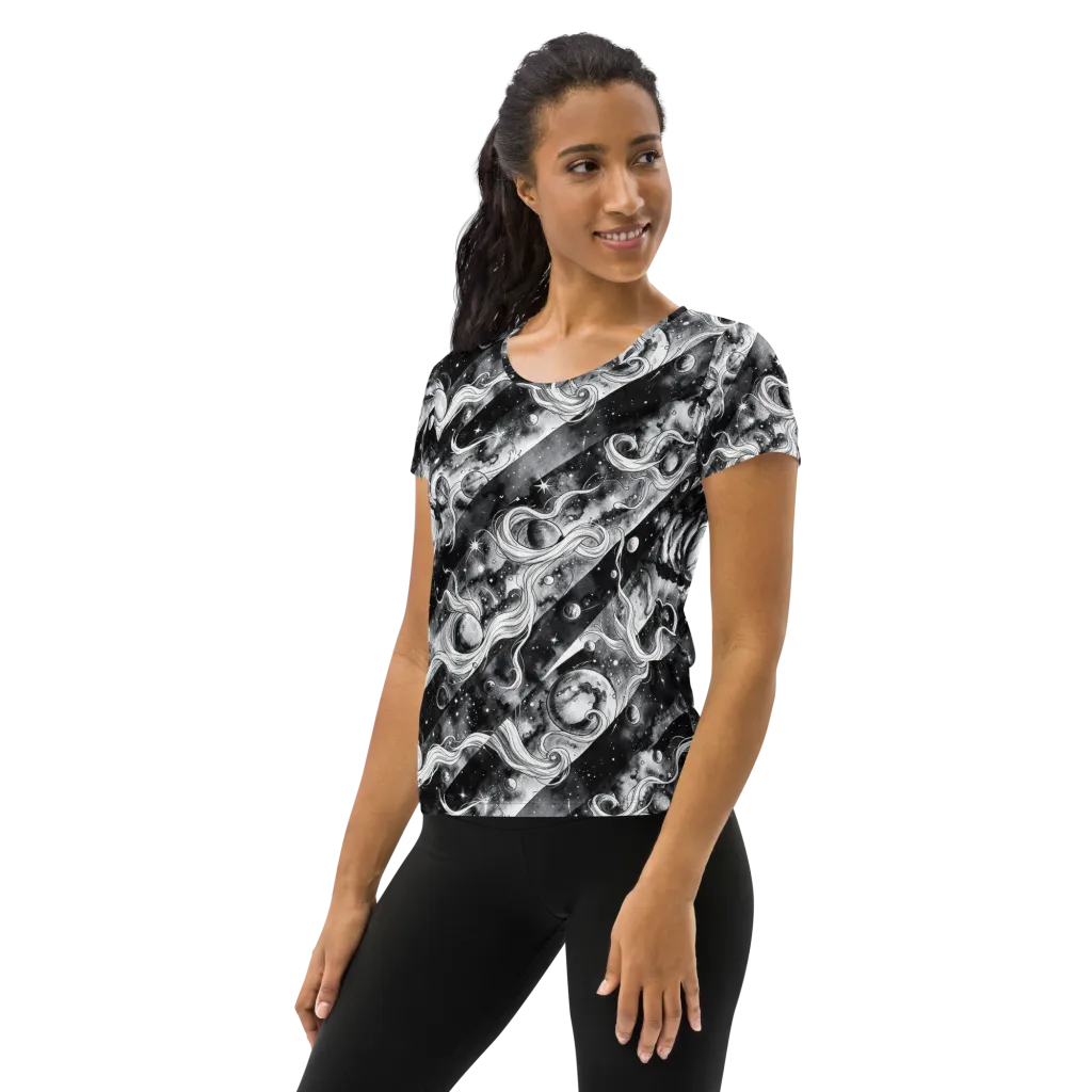 Starlit Sash on Women's Athletic T-Shirt — Left