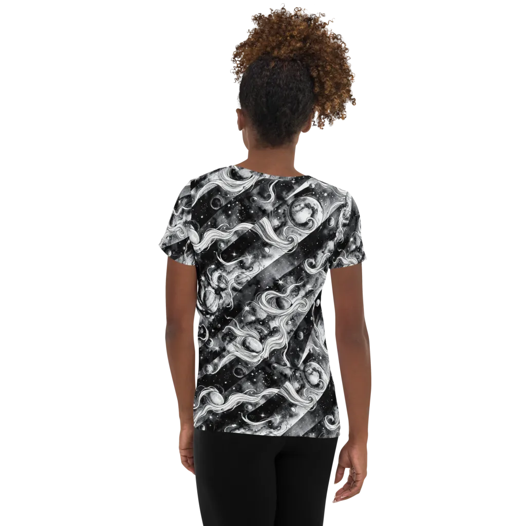Starlit Sash on Women's Athletic T-Shirt — Back
