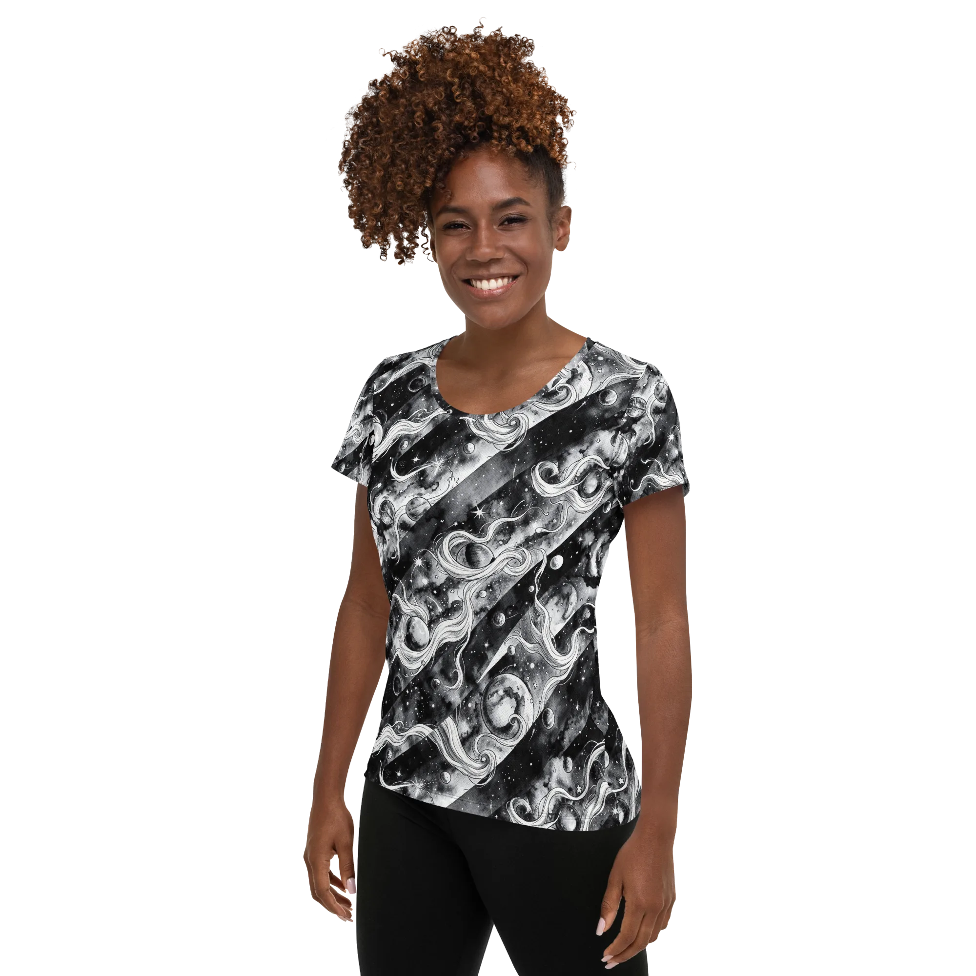 Starlit Sash on Women's Athletic T-Shirt — Left