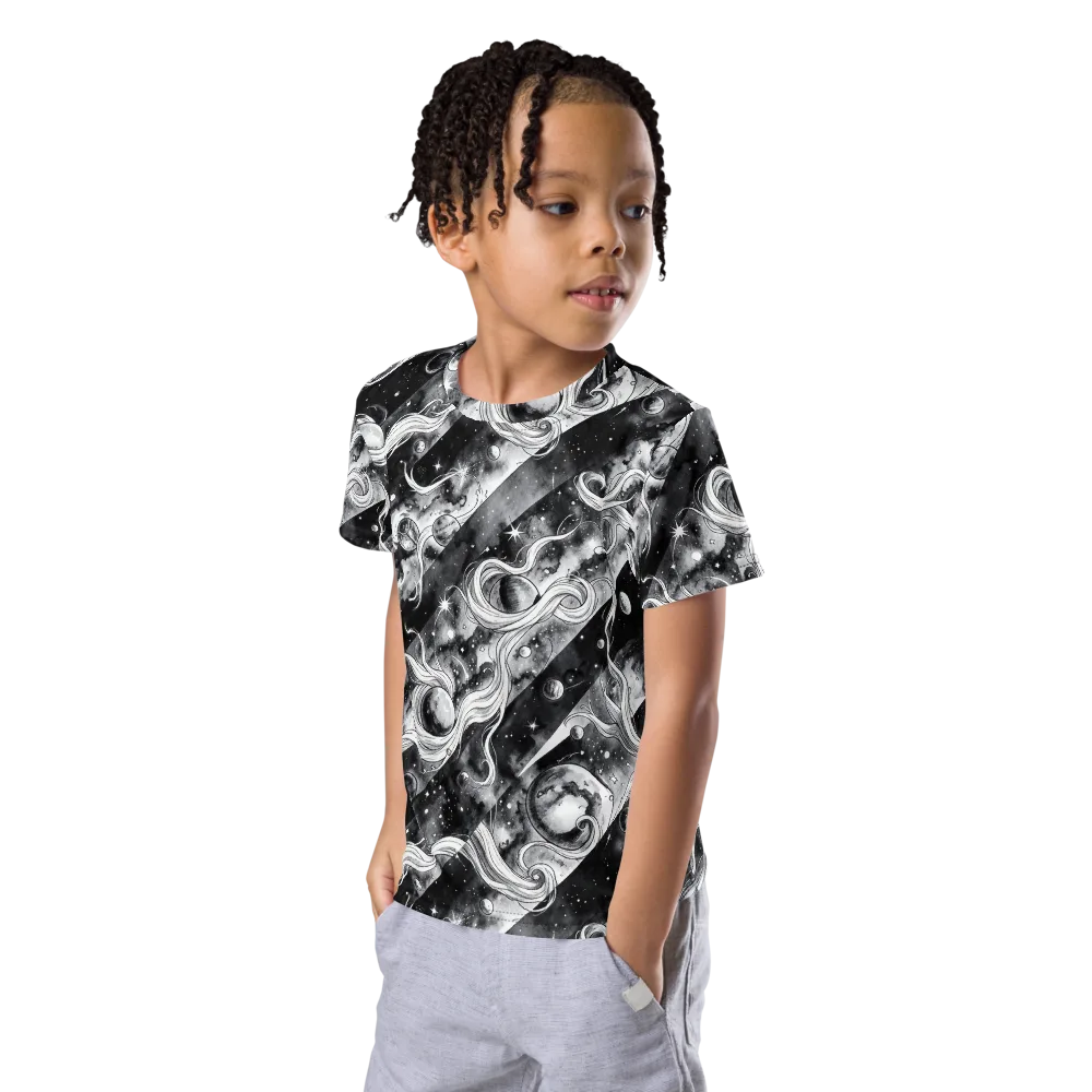 Starlit Sash on Kids Crew Neck T-Shirt — Left Front