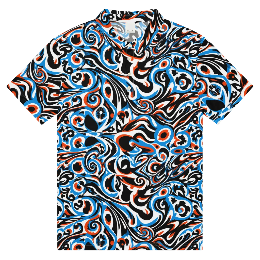 Cobalt Rhapsody on Men's Slim Fit Polo Shirt — Front