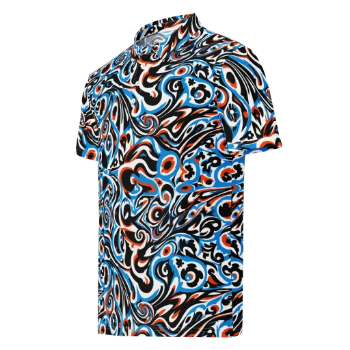 Cobalt Rhapsody on a Men's Slim Fit Polo Shirt