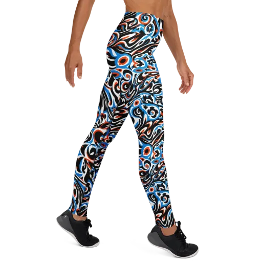 Cobalt Rhapsody on a Yoga Leggings