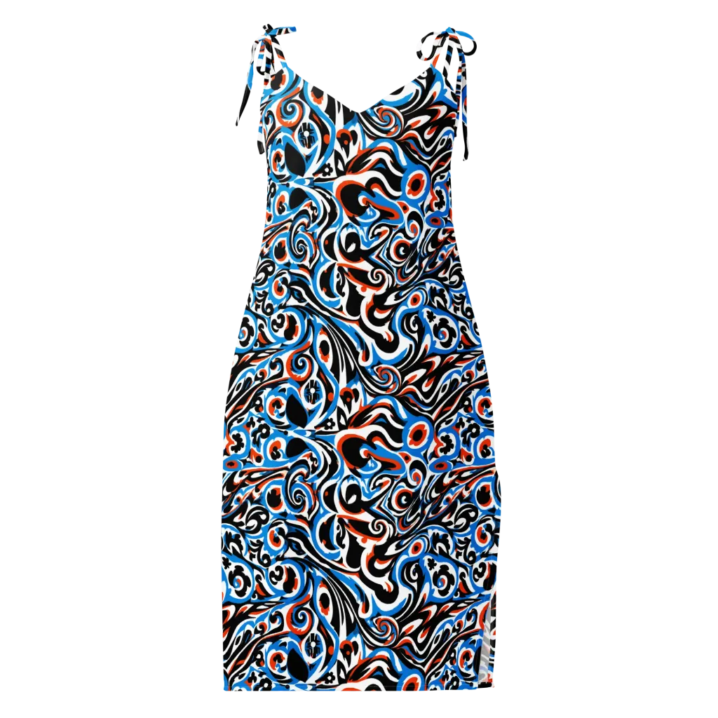 Cobalt Rhapsody on Slip Dress — Front