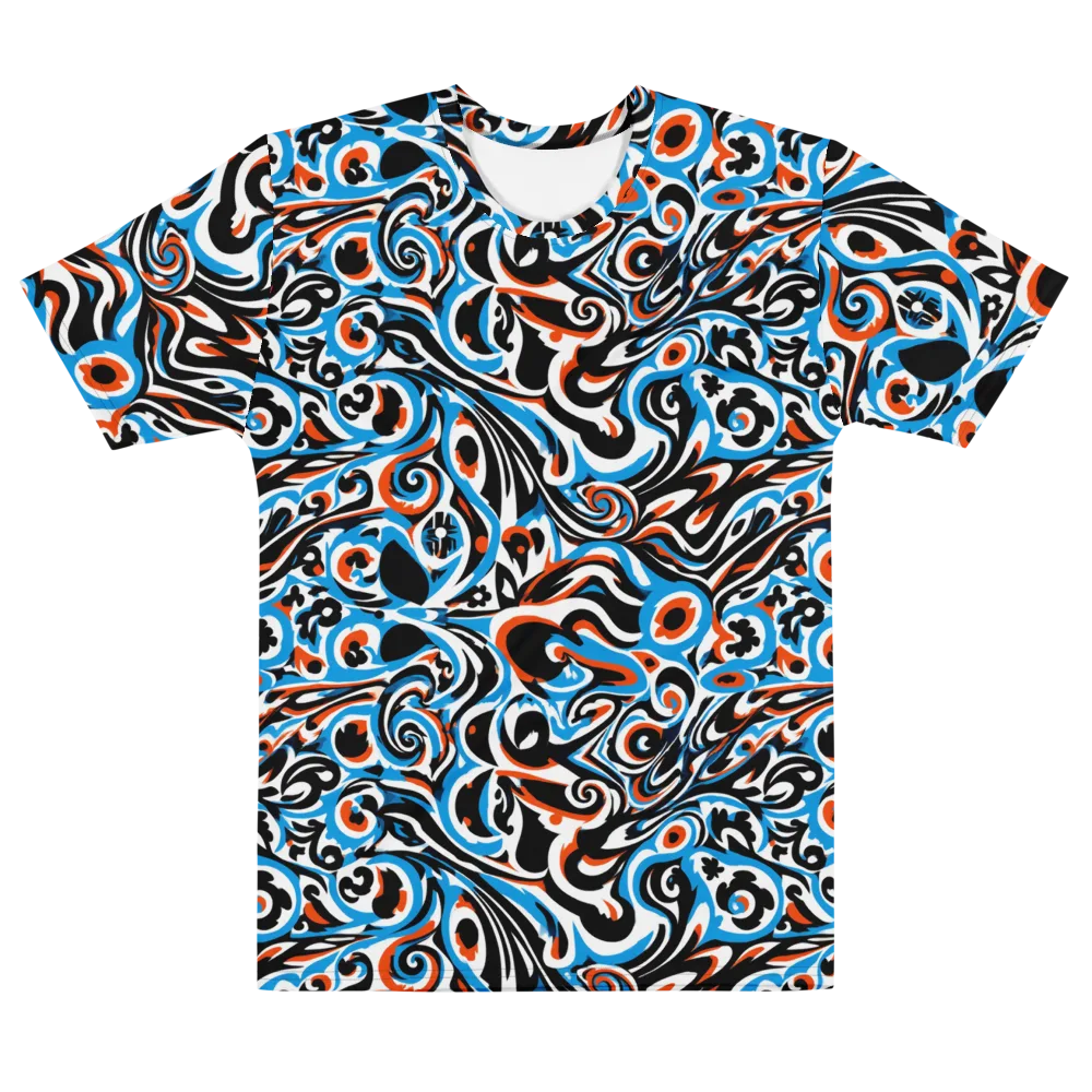 Cobalt Rhapsody on Men's Cotton Crew Neck T-Shirt — Front