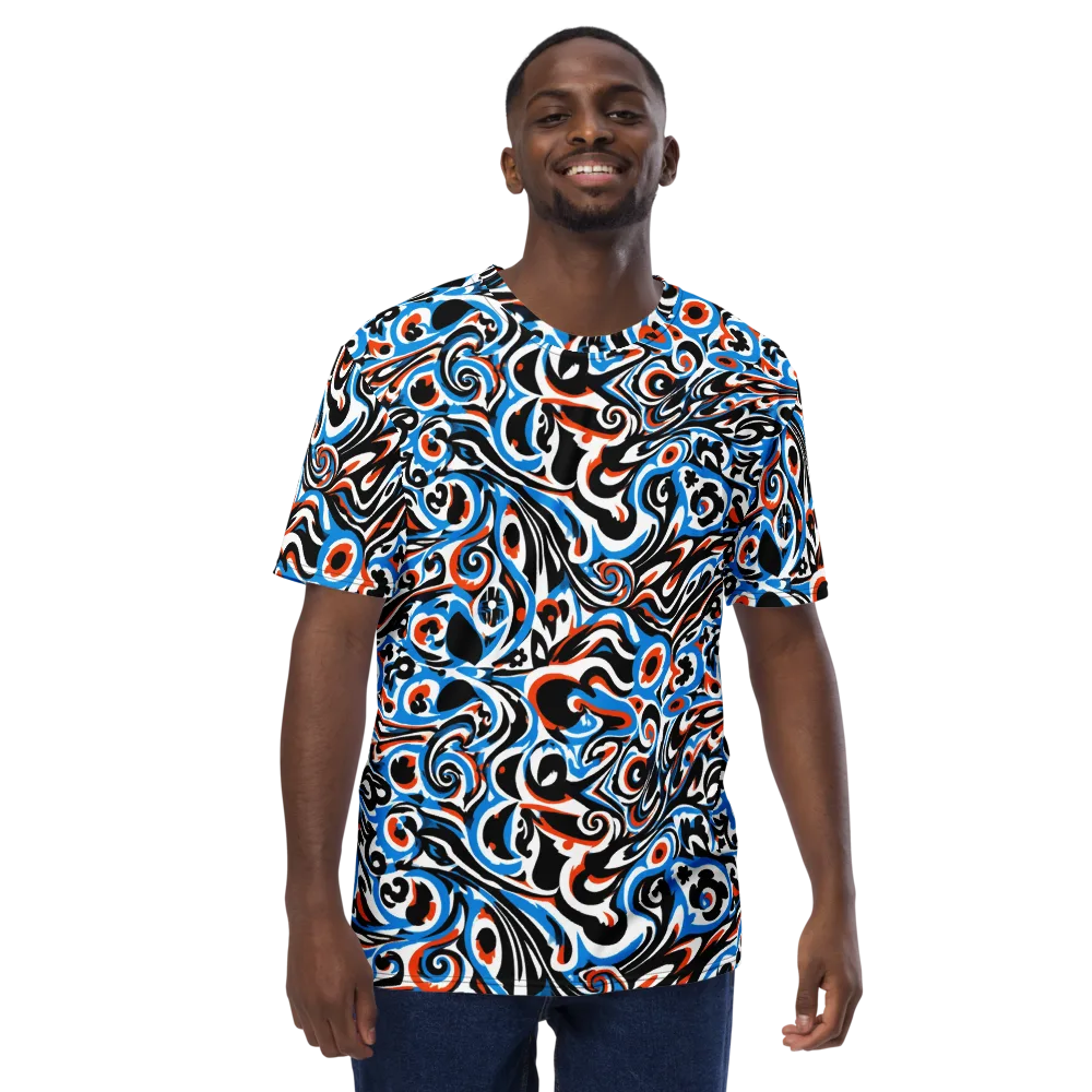 Cobalt Rhapsody on Men's Crew Neck T-Shirt — Front