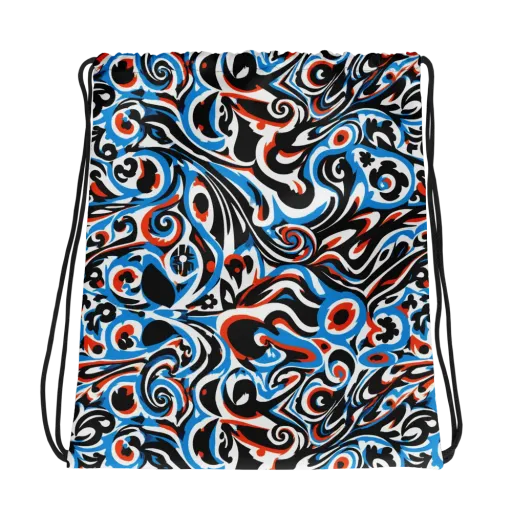 Cobalt Rhapsody on a Drawstring Bag