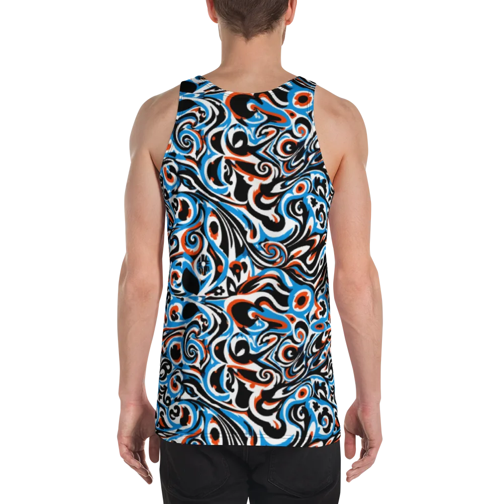 Cobalt Rhapsody on Men's Tank Top — Back