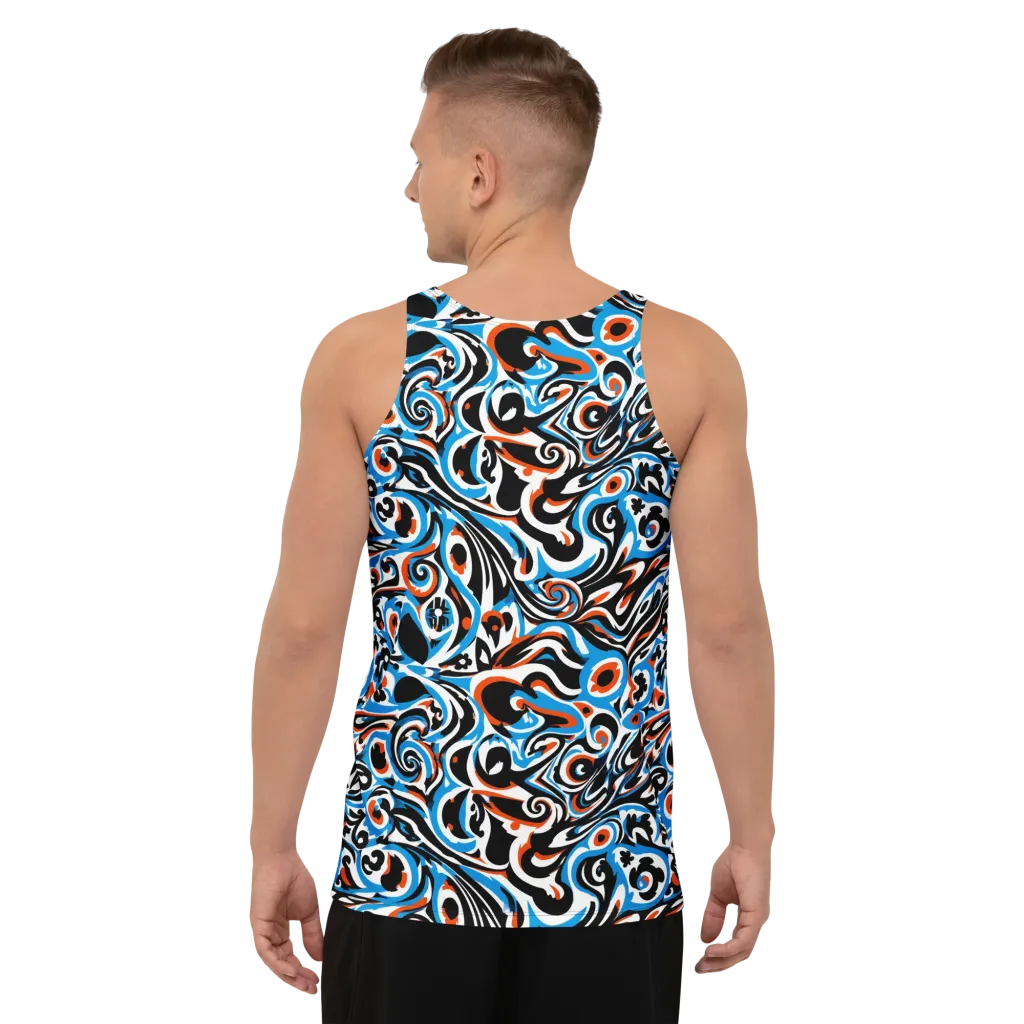 Cobalt Rhapsody on Men's Tank Top — Back