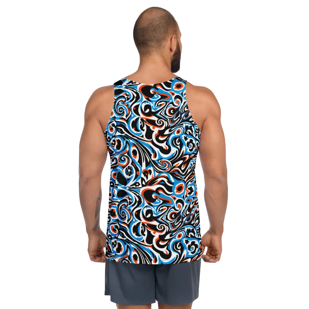 Cobalt Rhapsody on Men's Tank Top — Back