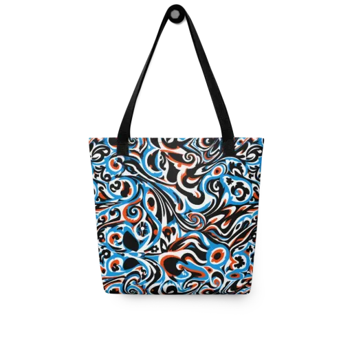 Cobalt Rhapsody on a Tote Bag