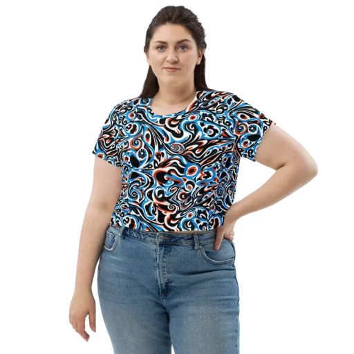 Cobalt Rhapsody on a Crop Tee