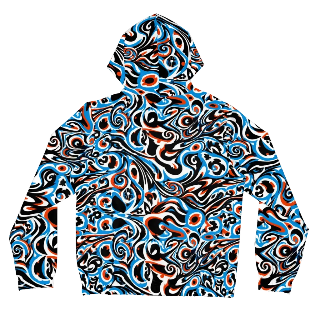 Cobalt Rhapsody on Women's Full-Zip Hoodie — Back
