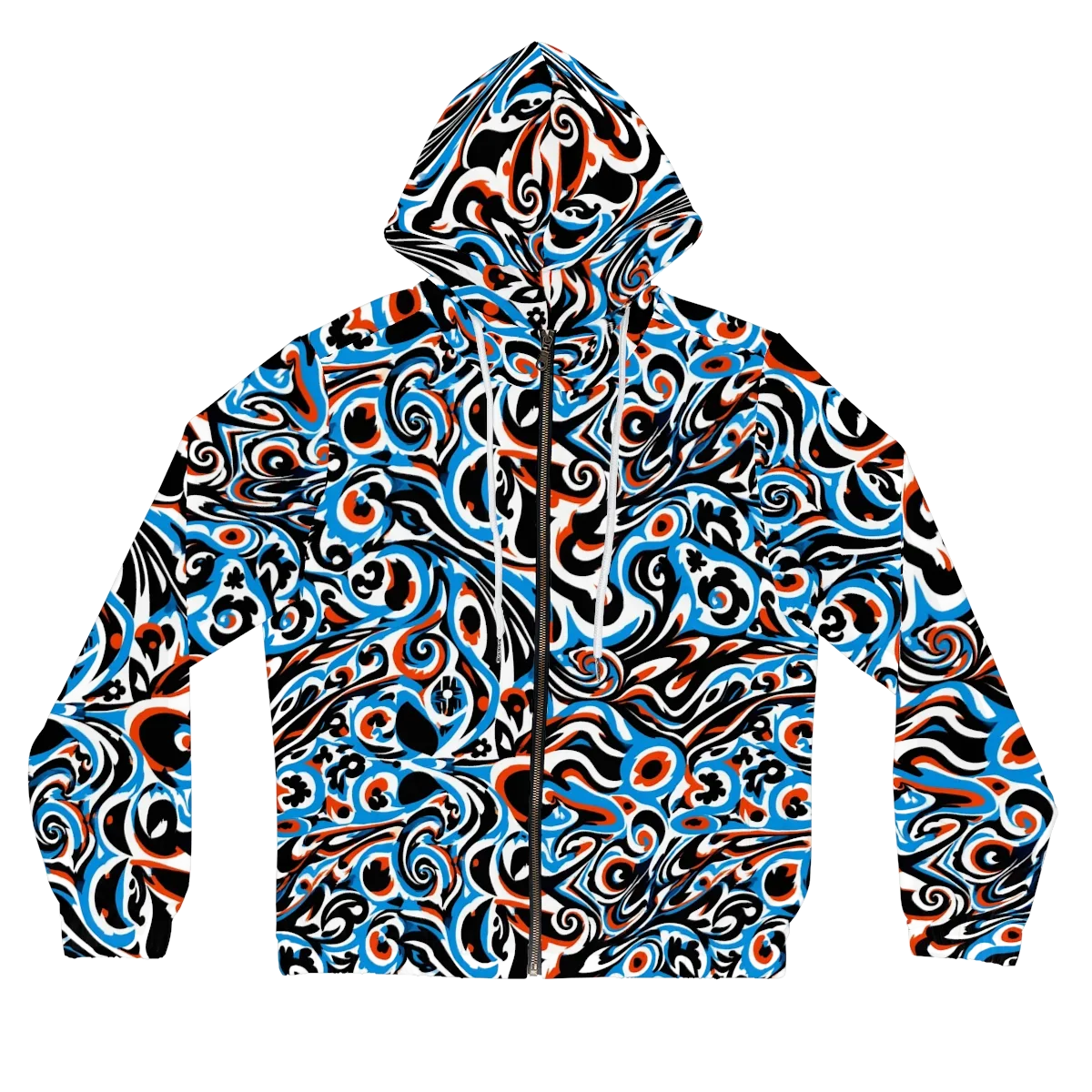 Cobalt Rhapsody on Women's Full-Zip Hoodie — Front