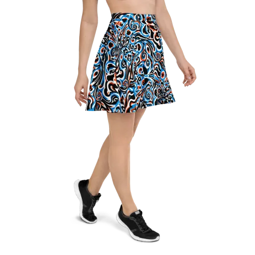 Cobalt Rhapsody on a Skater Skirt