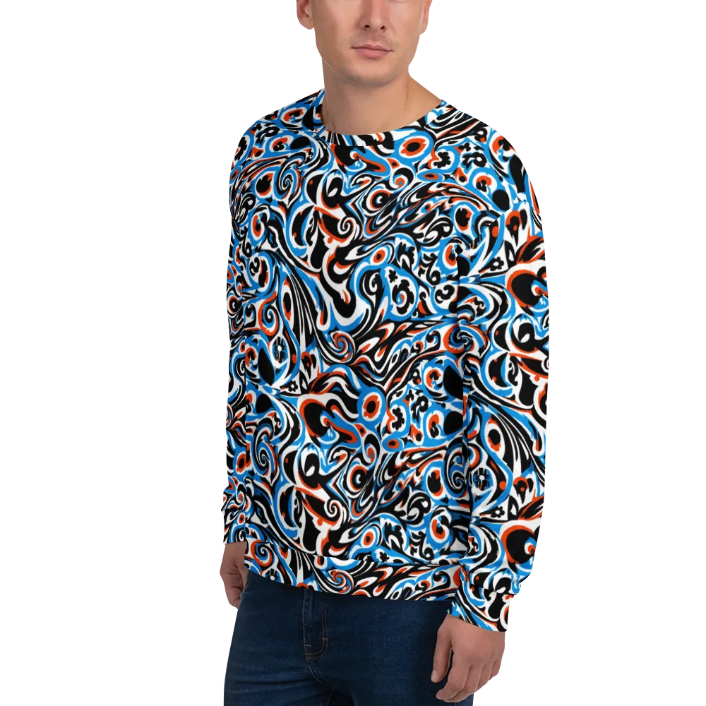 Cobalt Rhapsody on Sweatshirt — Left Front