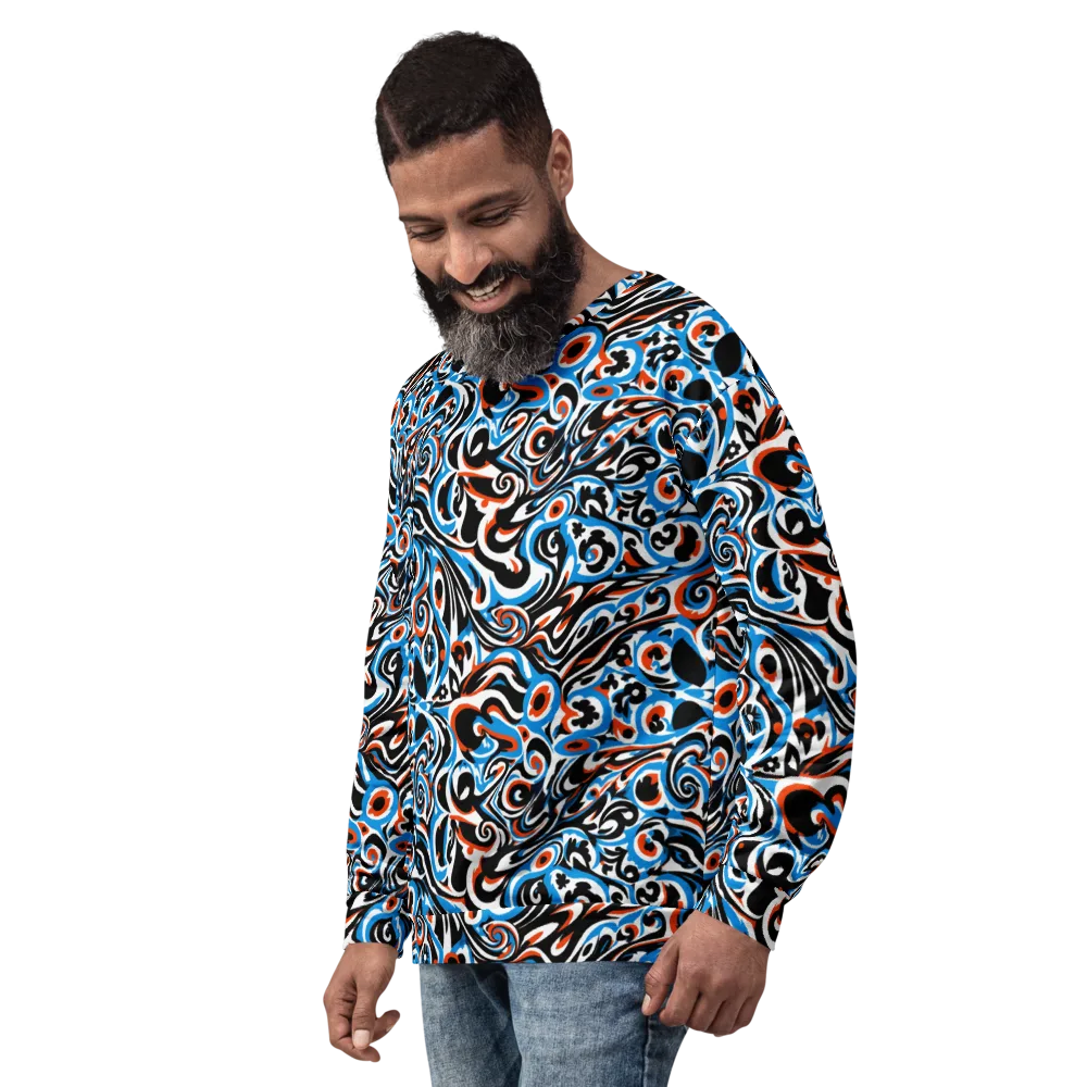 Cobalt Rhapsody on Sweatshirt — Left Front