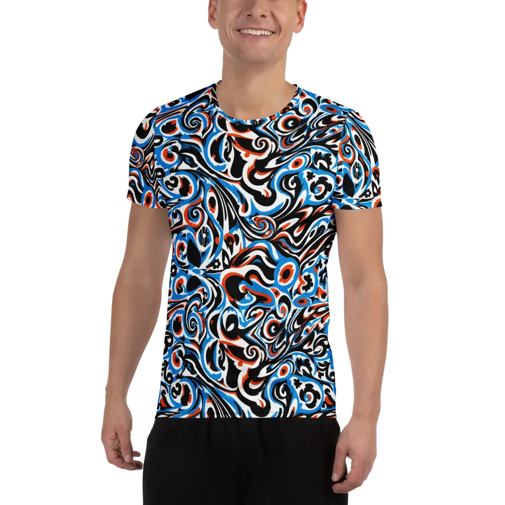 Cobalt Rhapsody on Men's Athletic T-Shirt — Front