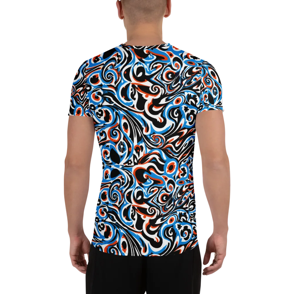 Cobalt Rhapsody on Men's Athletic T-Shirt — Back
