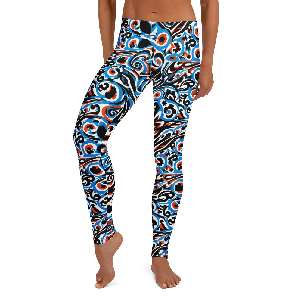 Cobalt Rhapsody on Leggings — Front