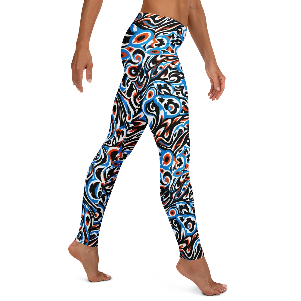 Cobalt Rhapsody on Leggings — Right
