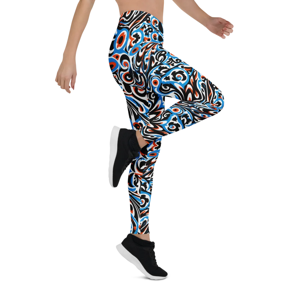 Cobalt Rhapsody on Leggings — Right