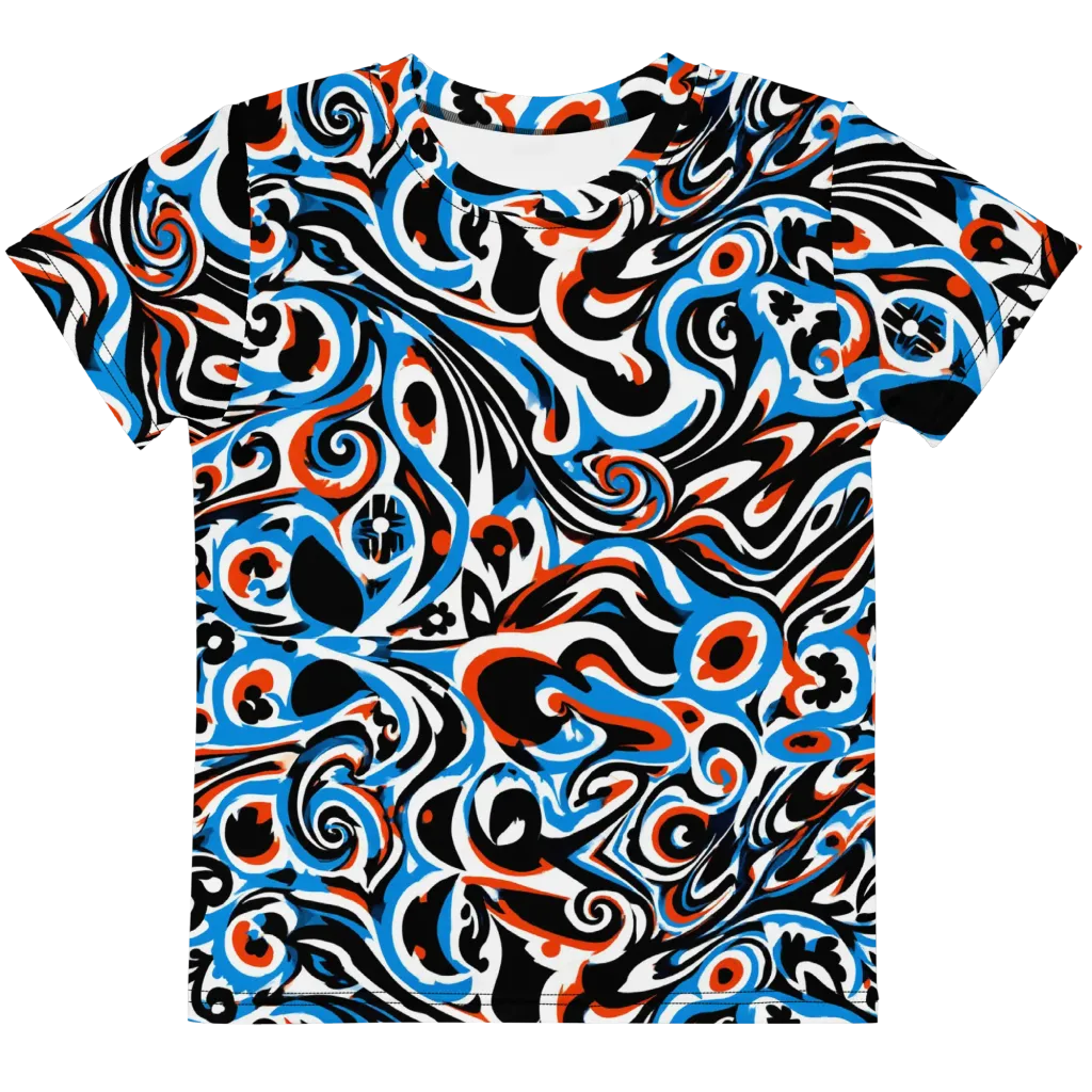Cobalt Rhapsody on Kids Crew Neck T-Shirt — Front