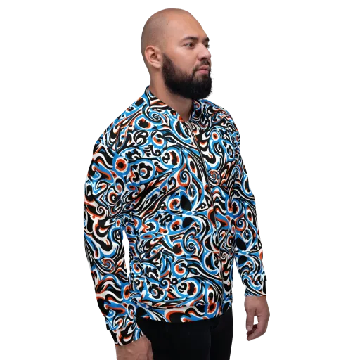 Cobalt Rhapsody on a Bomber Jacket