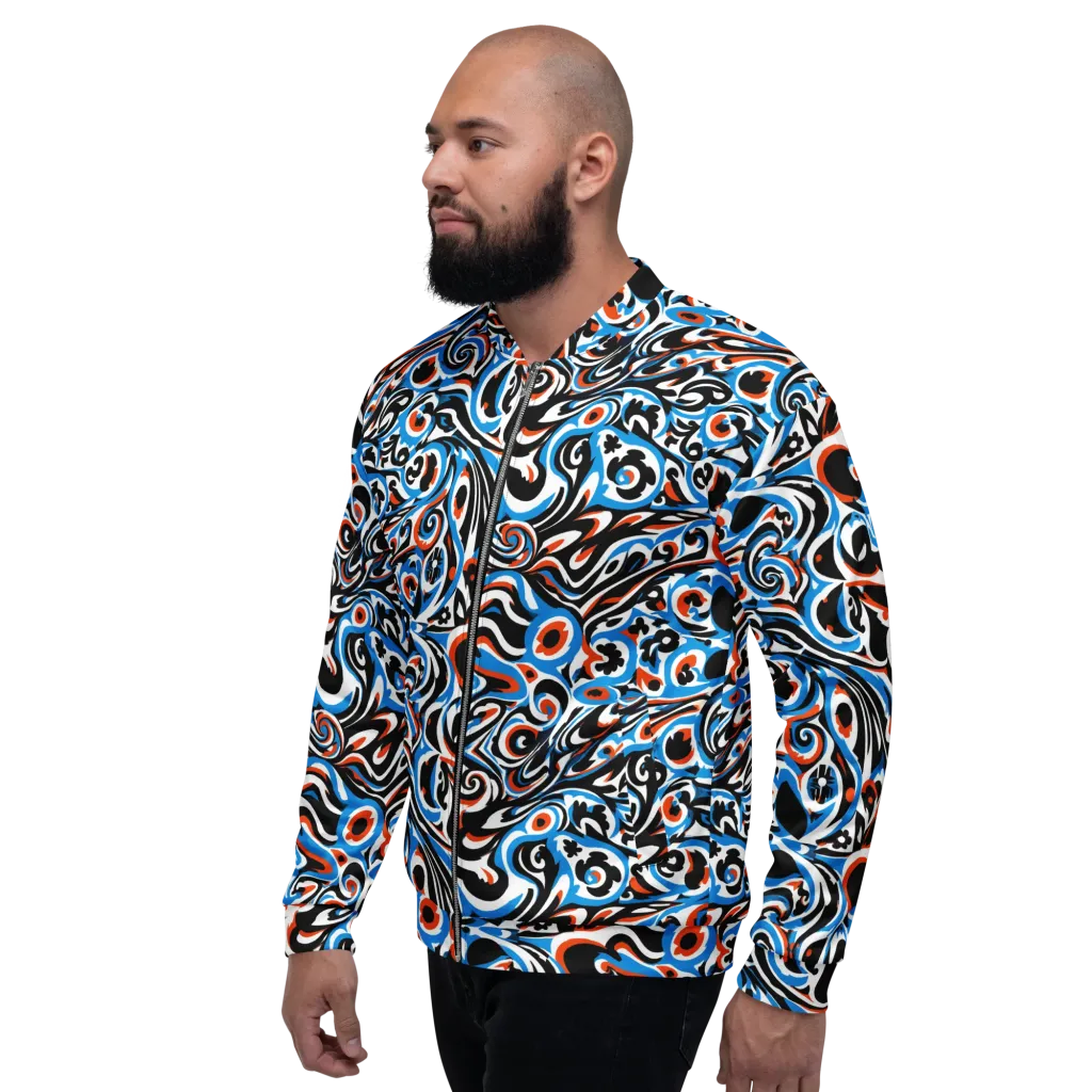 Cobalt Rhapsody on Bomber Jacket — Left