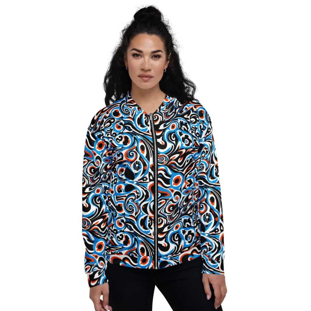 Cobalt Rhapsody on Bomber Jacket — Front