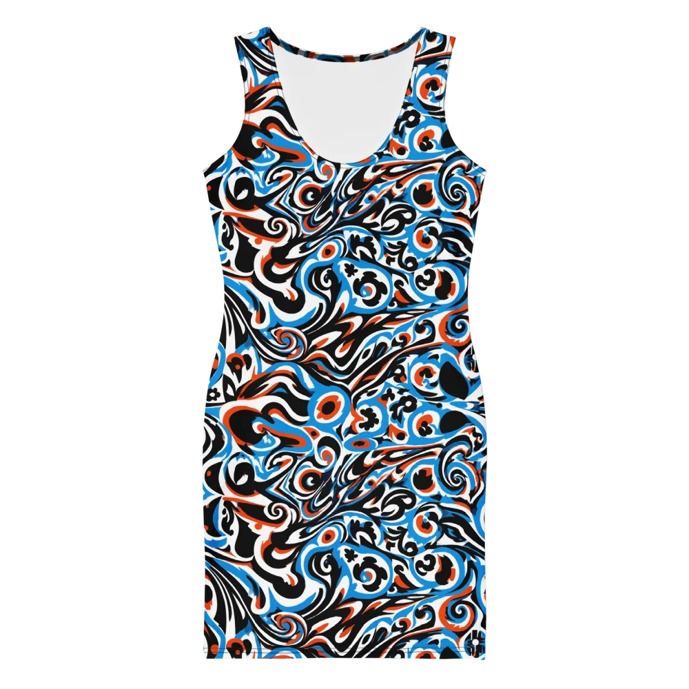 Cobalt Rhapsody on Bodycon Dress — Front