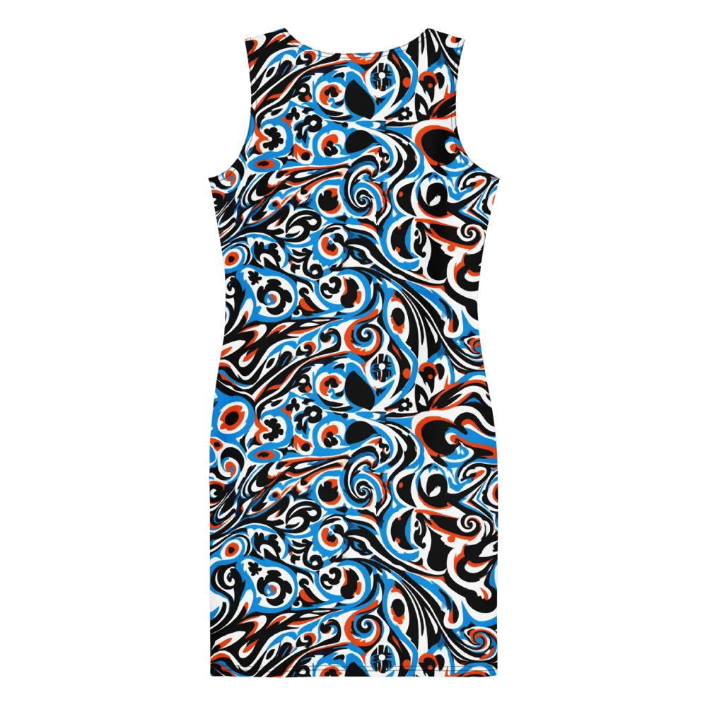 Cobalt Rhapsody on Bodycon Dress — Back
