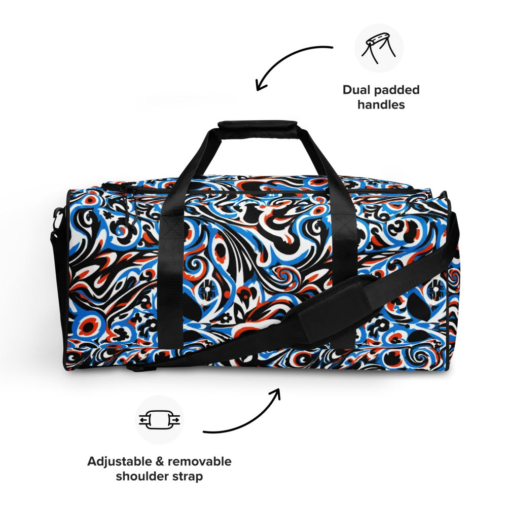 Cobalt Rhapsody on Duffle Bag — Front
