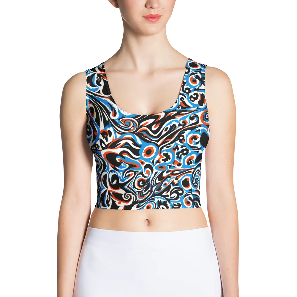 Cobalt Rhapsody on Crop Top — Front