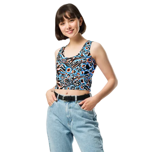 Cobalt Rhapsody on a Crop Top