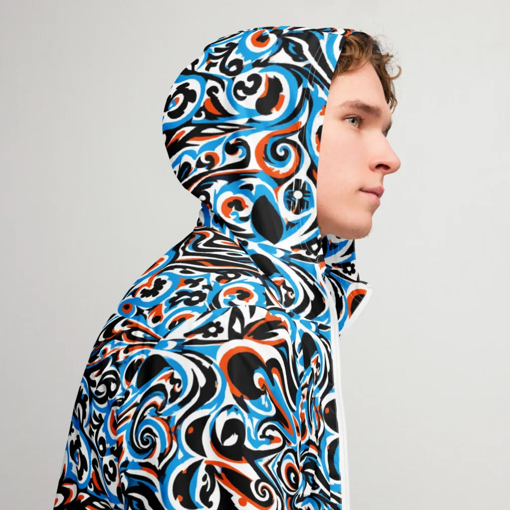 Cobalt Rhapsody on Men's Windbreaker — Right