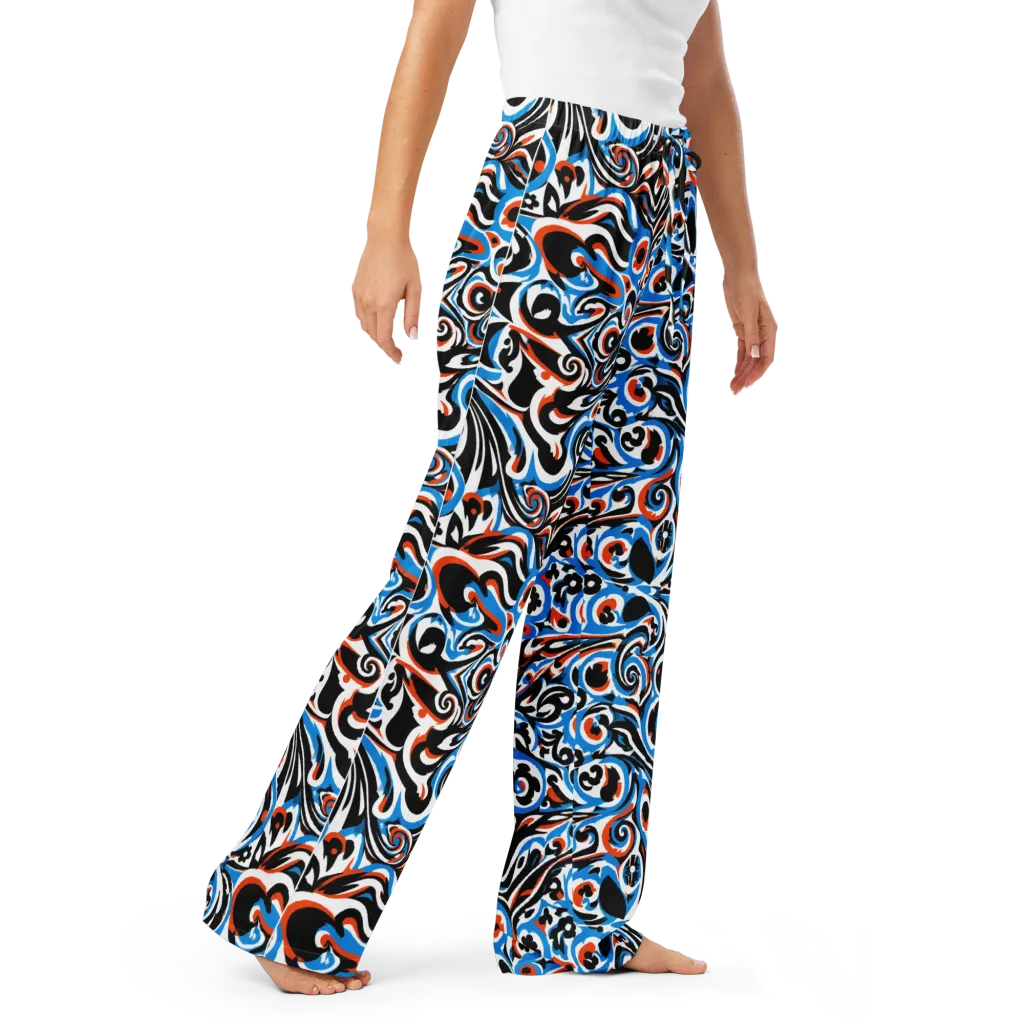 Cobalt Rhapsody on Women's Pajama Pants — Right Front