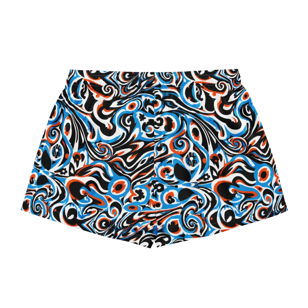 Cobalt Rhapsody on Women's Pajama Shorts — Back