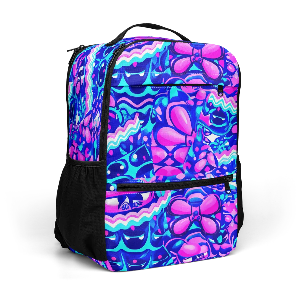 Electric Candy Riot on Utility Backpack — Right Front