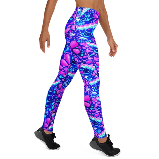 Electric Candy Riot on a Yoga Leggings