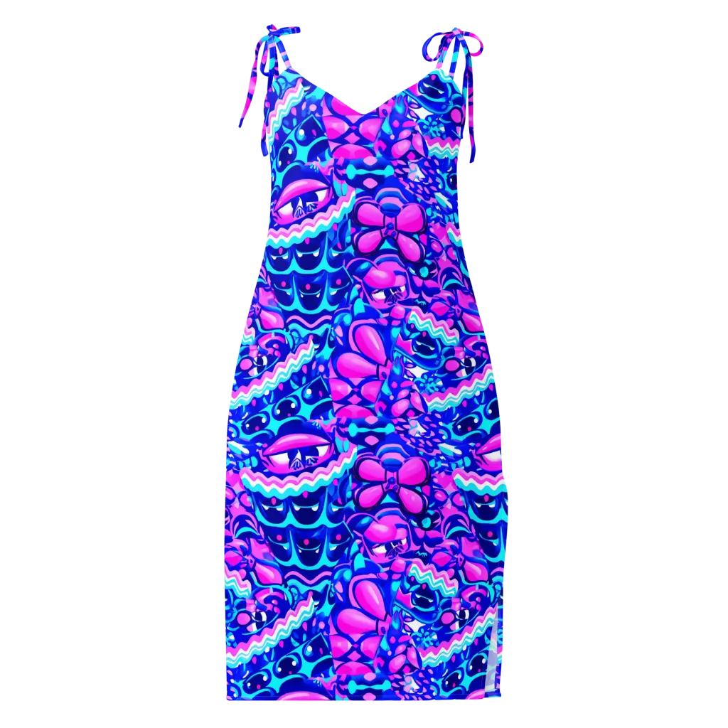 Electric Candy Riot on Slip Dress — Front
