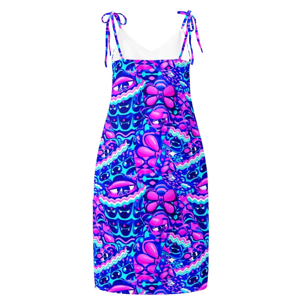 Electric Candy Riot on Slip Dress — Back