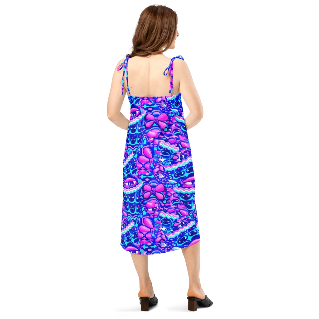 Electric Candy Riot on Slip Dress — Back